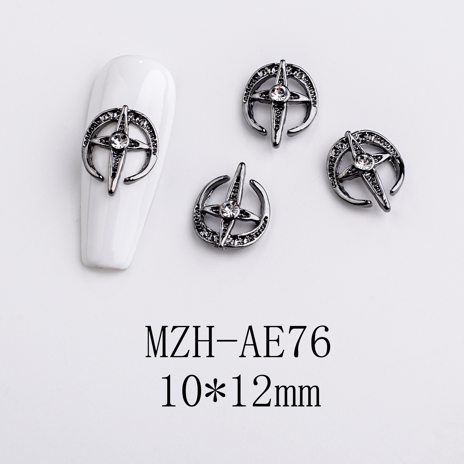 5g Weight Nail Decoration Accessories Nail Supplies 10 PCS/Package Quantity Alloy Material Halloween Festival Cross, Spider, Skull Pattern Retro, Classic Style Style Halloween Retro Classic Style Cross Spider Skull Alloy Nail Decoration Accessories 10 PCS/Package 9