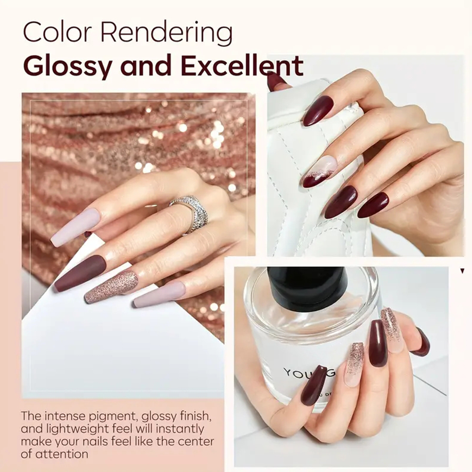 Polvo de inmersión de uñas, polvo de inmersión de polvo de uñas, polvo de inmersión de polvo