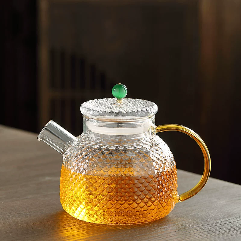 Glass teapot, capacious fruit flavored tea for home use, tea set