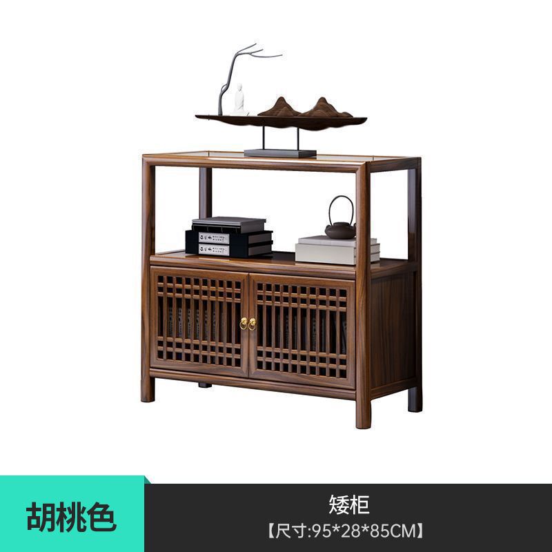 新中式博古架实木多宝阁置物架办公茶室书房展示柜隔断陈列书架子|undefined