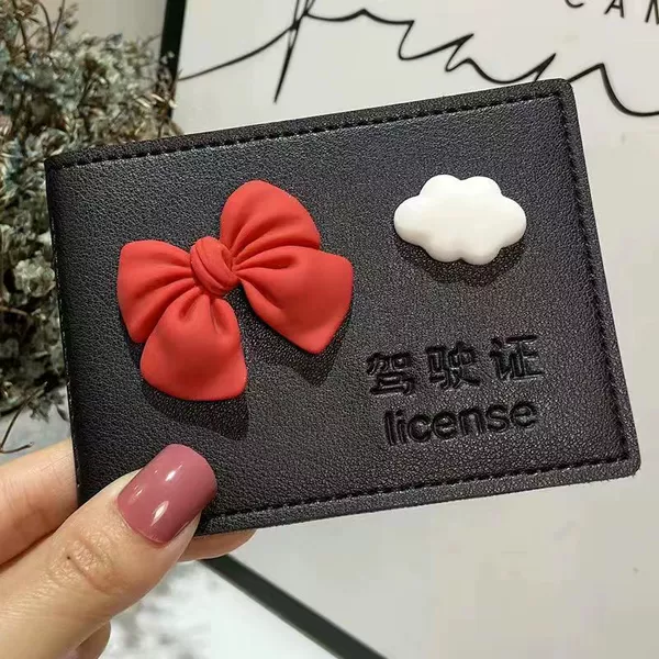 With bow, black