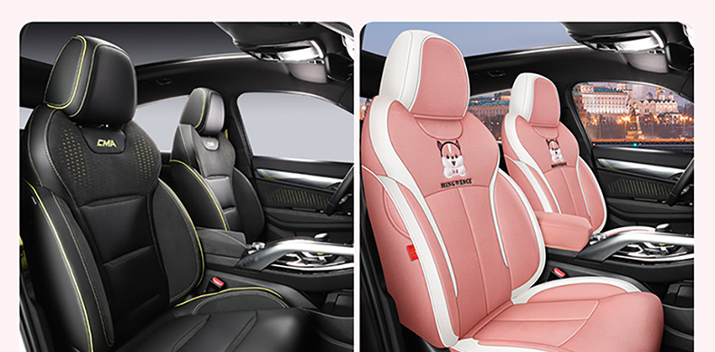 Dedicated to Geely Xingrui car seat cover four seasons universal cushion summer Breathable linen all-inclusive cartoon seat cover