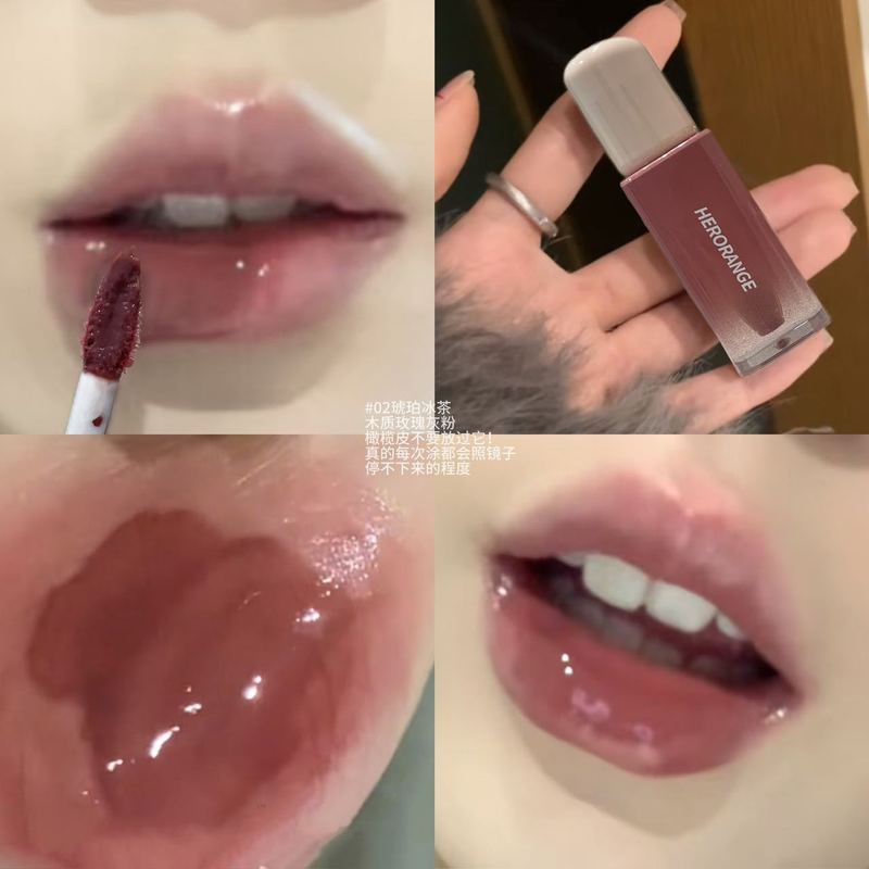 HERORANGE水润镜面唇釉 秋冬提气色滋润水光玻璃唇唇彩女跨境口红|undefined