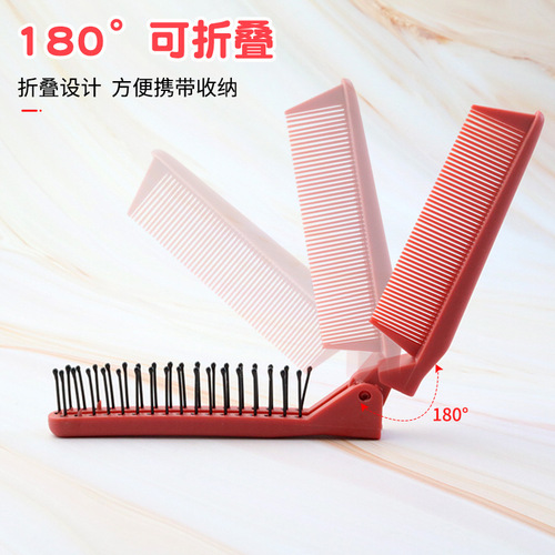 Children's Foldable Comb, Baby Girl Patterned Braided Hair Distribution Line Special, Small Children Portable Comb Hair Styling Gadget