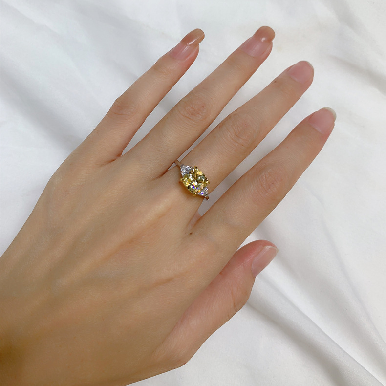 Fashion Geometric Sterling Silver Inlay Zircon Rings 1 Piece