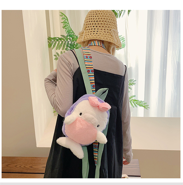 Cartoon plush toy backpack, new autumn and winter style, cute and girlish girl backpack, fashionable storage small backpack wholesale undefined