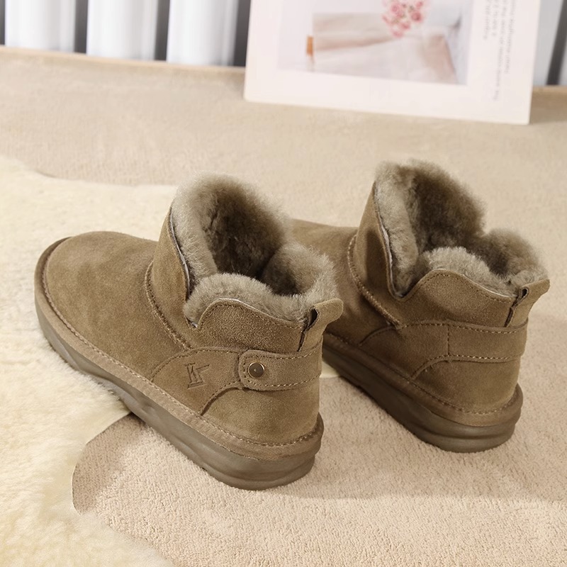 2023 Winter New Network Red Dicke Sohle Hoher Komfort Lässige Kurzarm-Martin-Stiefel mit Plüsch und warmer Isolierung_voghion.com