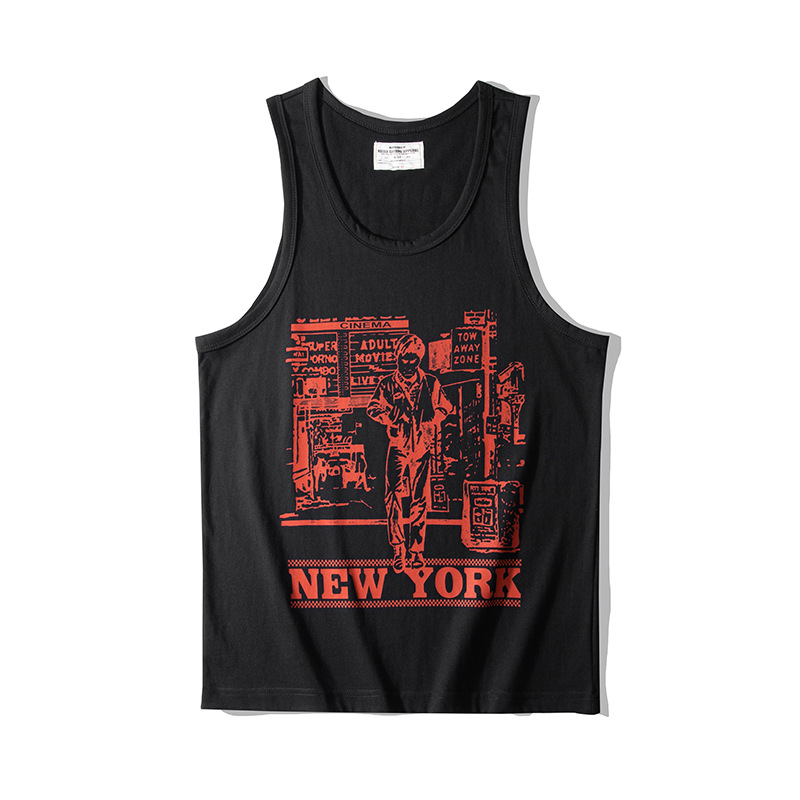 Herrenbekleidung Street-Style bedruckte Weste T-Shirt ärmelloses Unterhemd_voghion.com