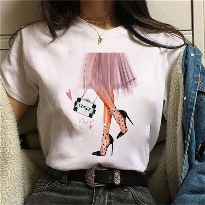 summer new fashion beautiful printing short-sleeved T-shirt NSATE61253