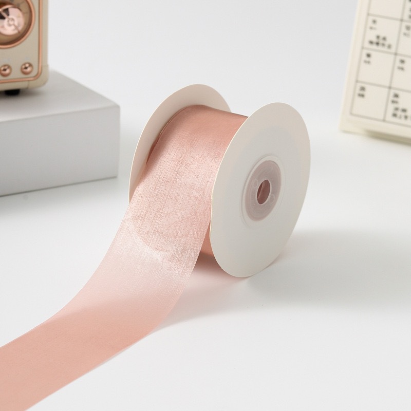 Inventario de 4cm seda de leche cinta de nieve de alta sensibilidad cinta de cabello DIY accesorios flores regalo ramo de flores cinta de flores