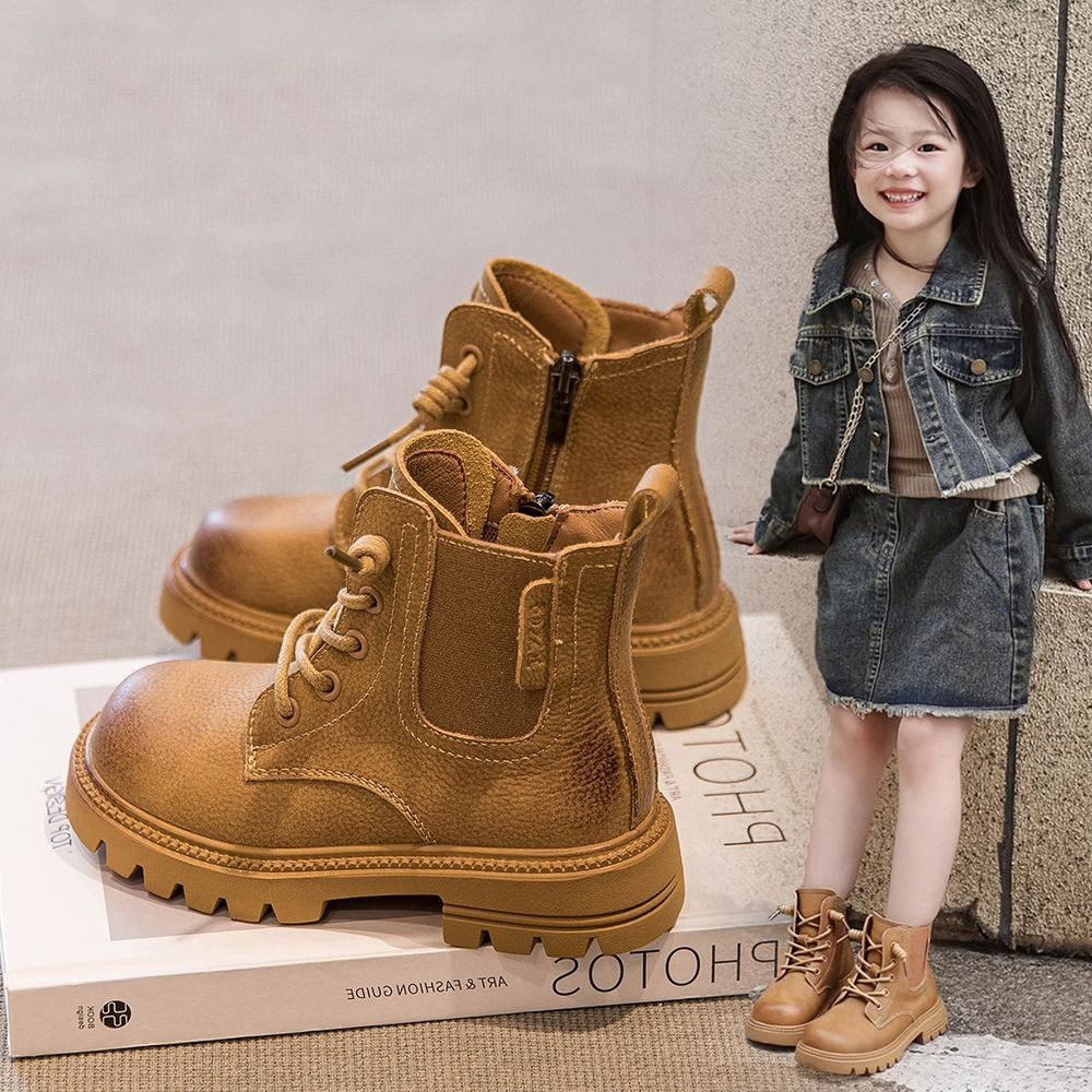 Children's Martin Boots 2026 Autumn New Style Boys' Single Boots Girls' Soft-Soled Short Boots Kids' Trendy Shoes