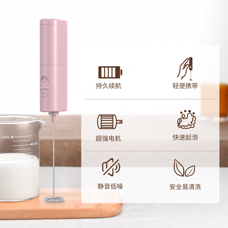 Xi Yin caliente portátil de acero inoxidable 304 mano de obra-ahorro de mano licuadora café Espumador de leche eléctrica