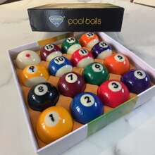 工厂直销独眼龙台球子标准57.2m美式黑八桌球水晶球台球用品外贸