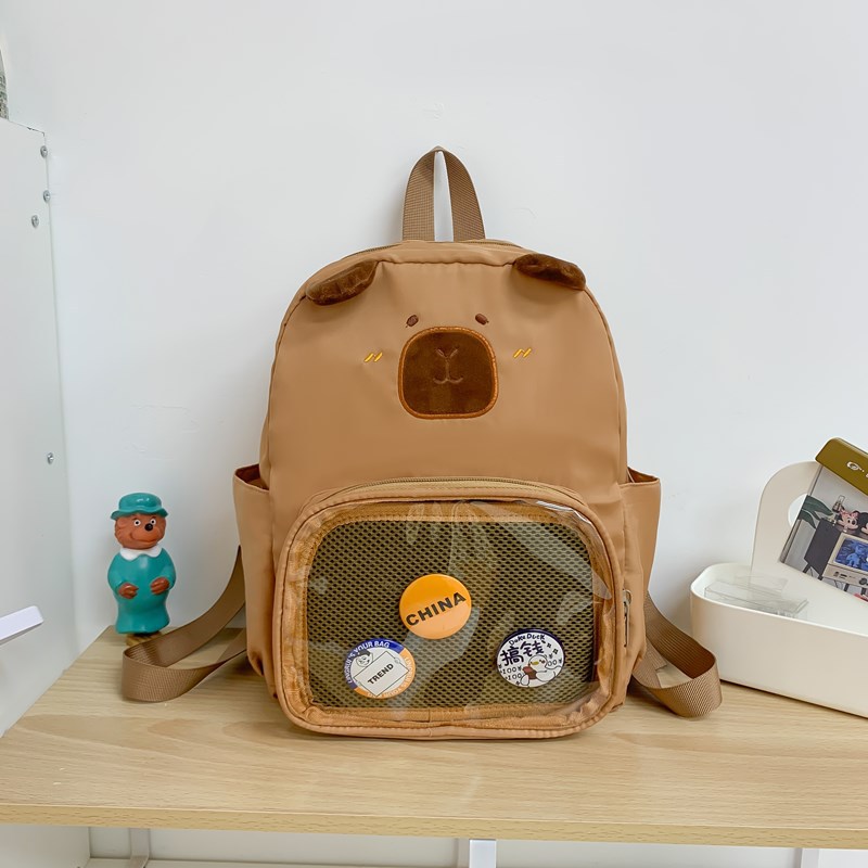 Jardín de infantes bebé mochila lindos Dolphin Kapibara mochila para niños y niñas nueva mochila transparente para niños