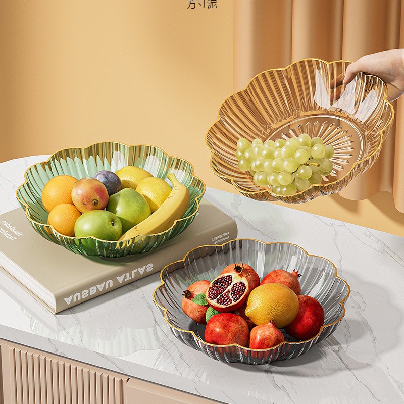 Sala de estar casera mesa de té bandeja de frutas de bocadillos bandeja de frutas de lujo ligero simple fábrica de dulces de frutas secas