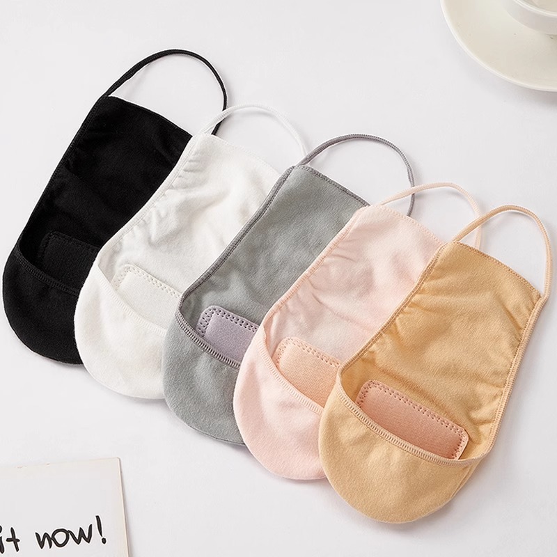 Sling Boat Socks Women's High Heels Socks Don't Fall off Pure Cotton Shallow Mouth Summer Thin Front Foot Cotton Pad Single Shoes Invisible