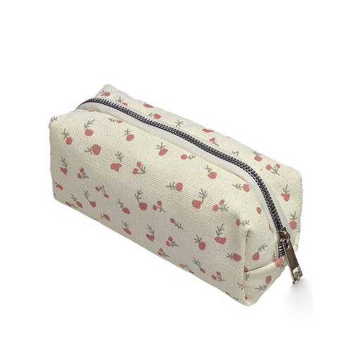 Xiaohongshu Style Ins Creamy Small Flower Pen Bag High-Quality Large Capacity Storage Bag Stationery Bag Creative Student