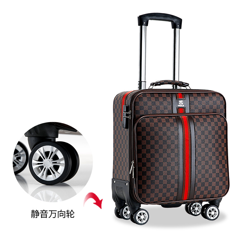 Equipaje de 18 pulgadas Estuche de carretilla de tela Oxford para mujer Estuche de embarque ligero pequeño para hombres Mini Contraseña de tamaño pequeño viaje corto