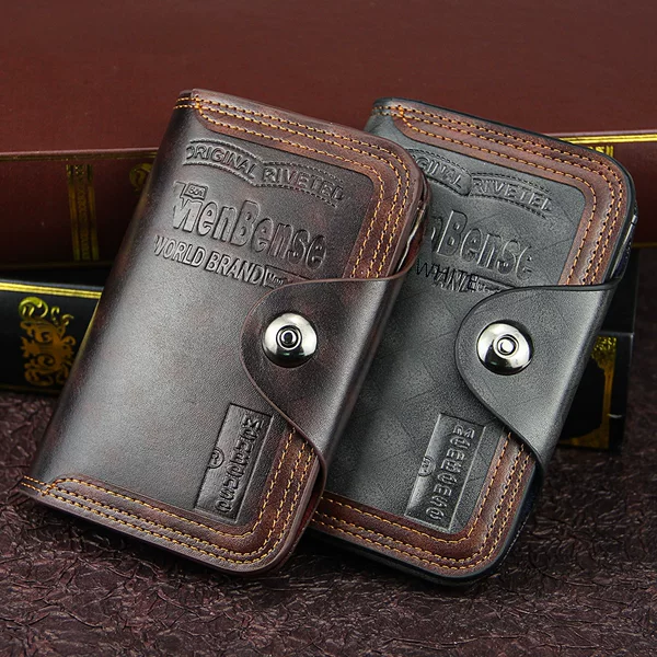 Menbense New Men's Wallet Short Fashion Casual Magnetic Buckle Enterprise Bag Large Capacity 70% off Enterprise Bag