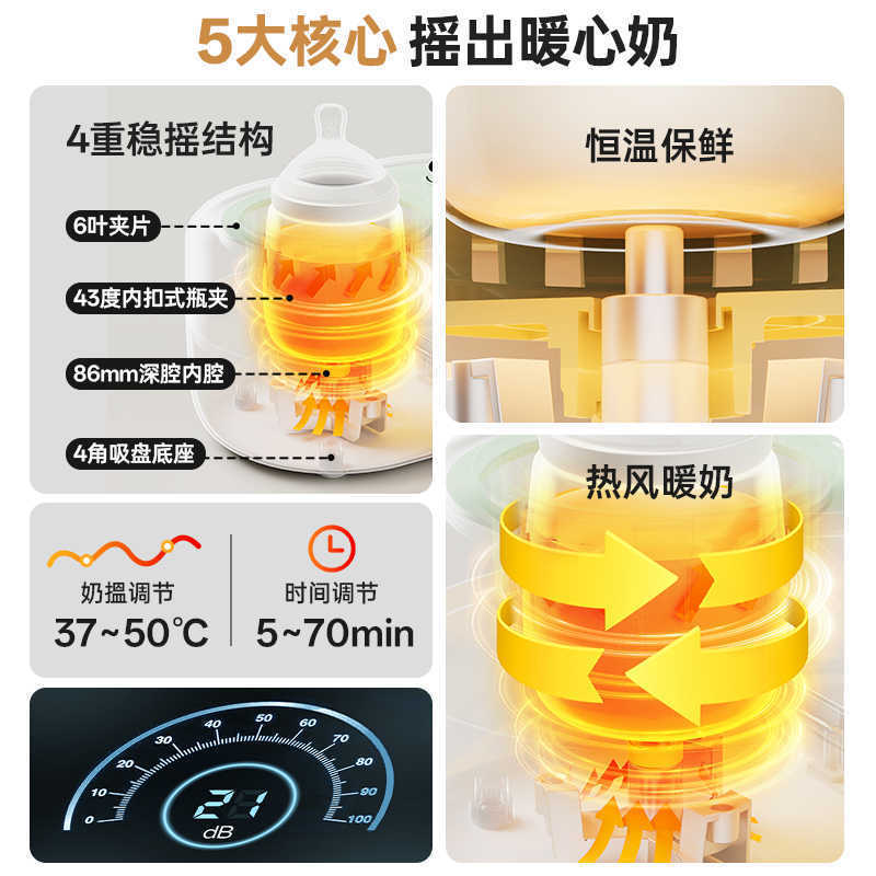 プリートン全自動恒温ミルク調乳器2in1ベビーミルクミキサー温乳器|undefined