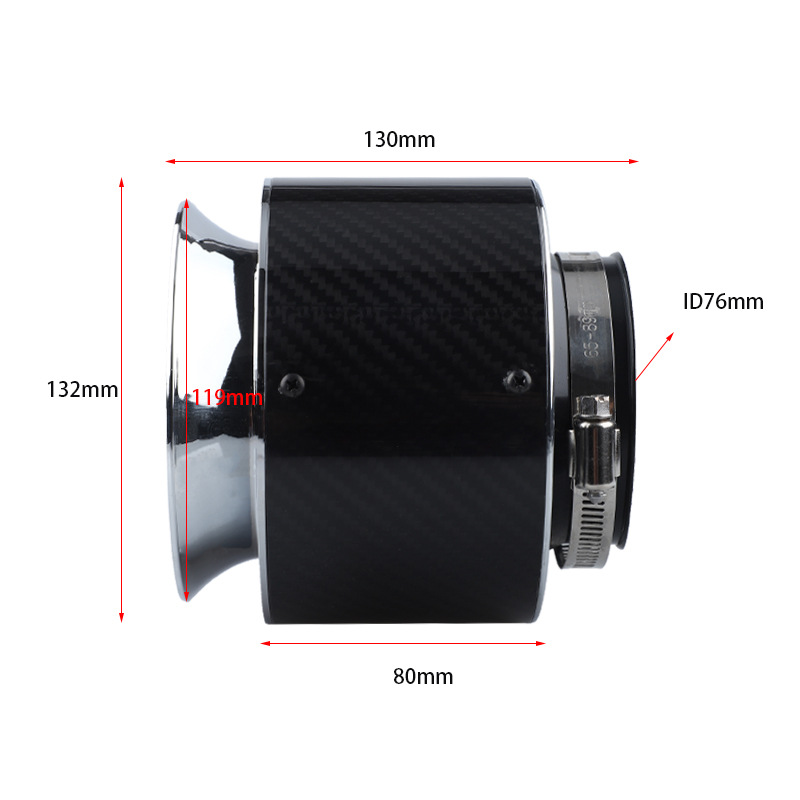 Car modified intake air filter modified carbon fiber winter mushroom head high flow air filter mushroom head air filter