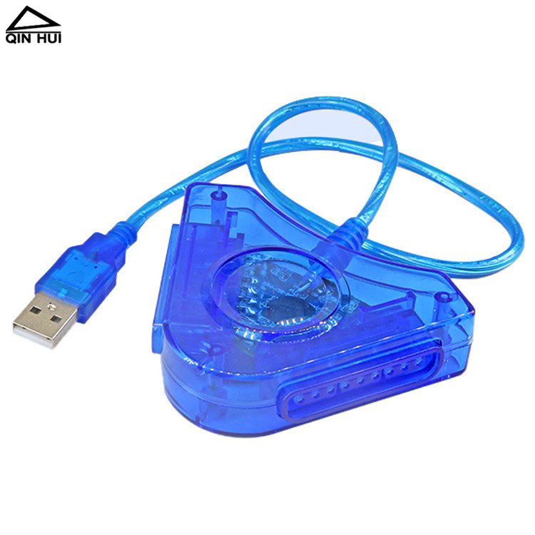 Ps2 Game Controller Adapter USB Converter Ps2 to Computer USB One-To-Two Two-In-One Connector 25cm