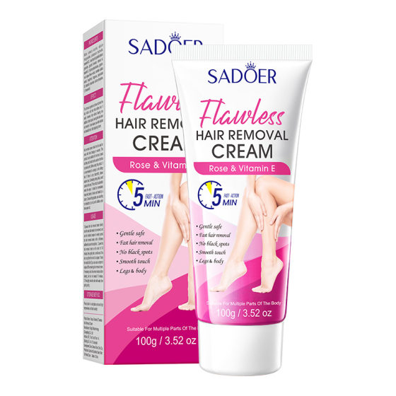 Full English SADOER Rose VE Smooth and Flawless Hair Removal Cream Does Not Stimulate Underarm Hair Removal Cream Cross-border Foreign Trade Wholesale
