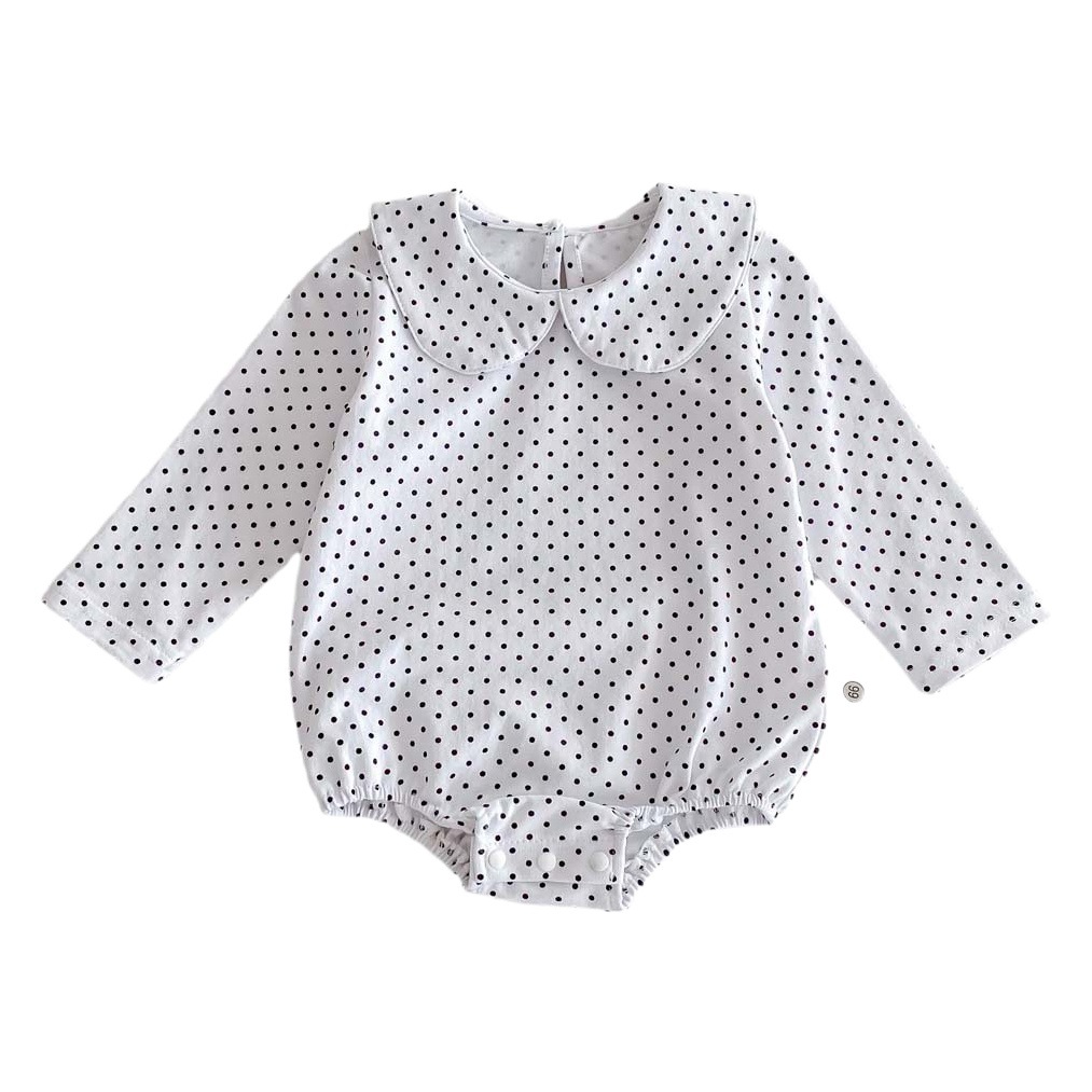 Bebé niños primavera y otoño muñeca collar triángulo bolsa pedo mameluco bebé niña manga larga tocar fondo desgaste exterior de una pieza mameluco