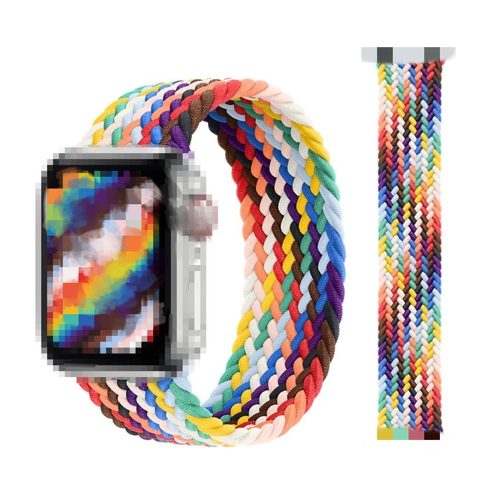 For Apple Apple iwatch Watch Strap Single Lap Nylon Braided Strap Stretch All-in-One Ultra Strap