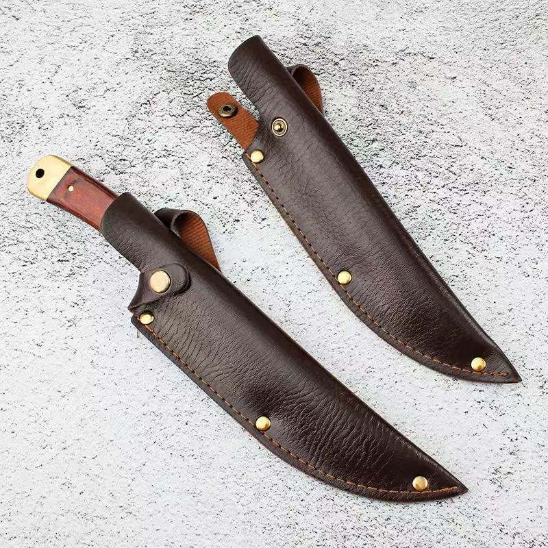 刀鞘通用一体保护套便携刀套PU皮套户外刀具7.8寸屠宰刀套