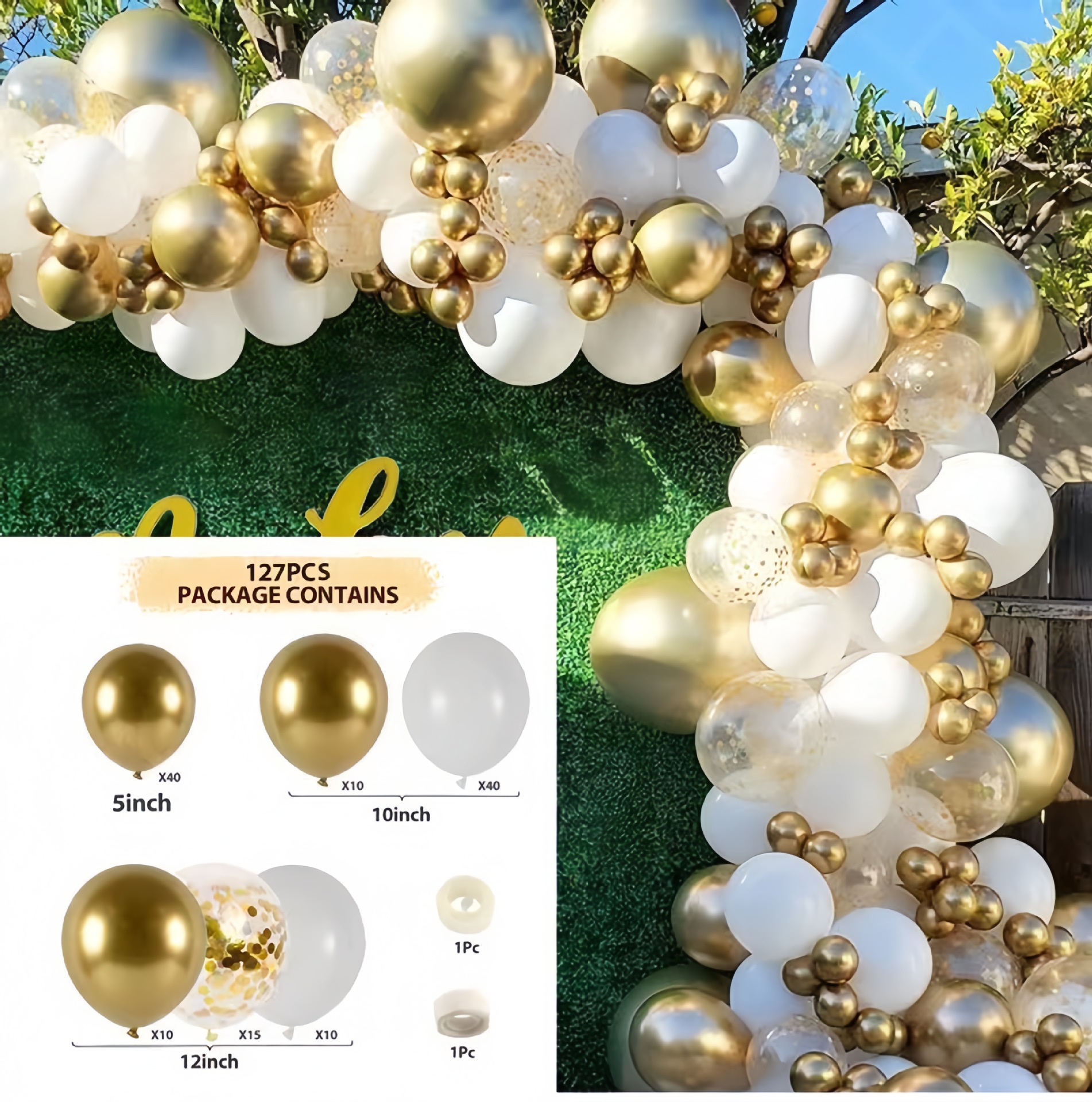 Cadena de globos de cumpleaños transfronterizos, set de globos de látex, globos de decoración para fiestas de Amazon, globos para arreglos de cumpleaños