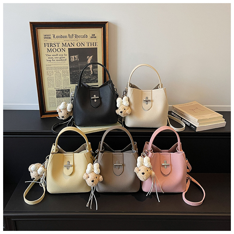 Practical Crossbody Hobo Bag With Trendy Lychee Pattern Design_voghion.com