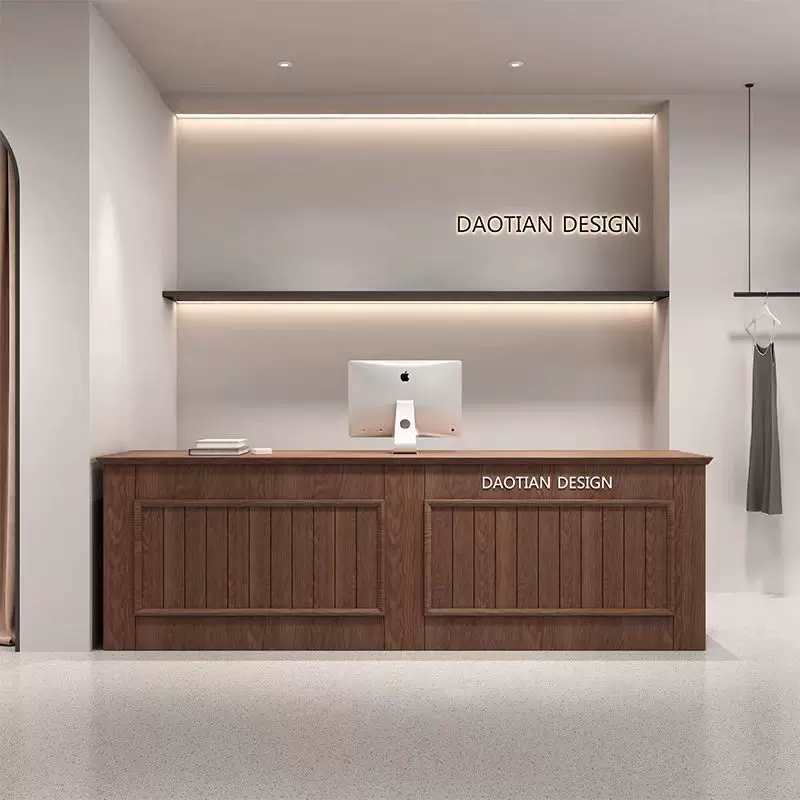 服装店收银台柜台美容院吧台小型简约烤漆婚纱店瑜伽馆前台接待台