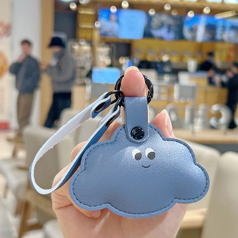 カスタム卸売りクロスボーダー爆金皮質天気キーホルダークリエイティブかわいいカップルバッグキーホルダーペンダント|undefined