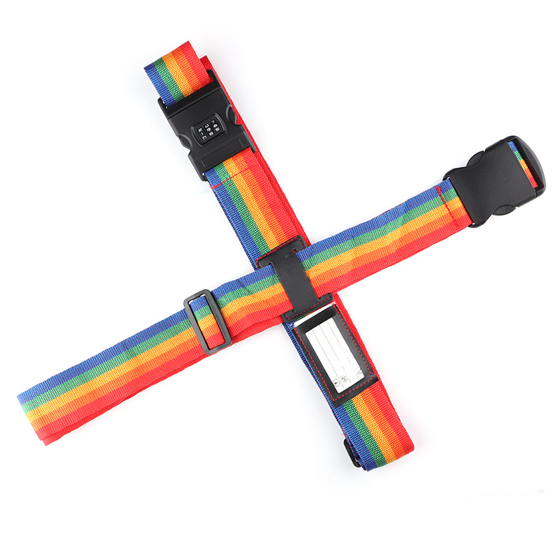 Hebilla de equipaje cruzado embalaje cinturón de fijación envío cinturón de unión a prueba de explosiones Contraseña de bloqueo correa de equipaje PP cinturón de embalaje