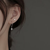 Asymmetrical brand design earrings, Korean style