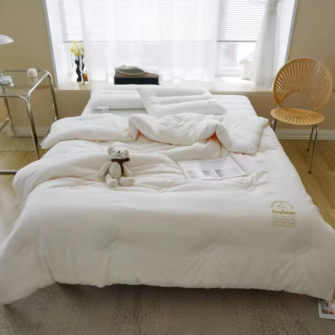 原棉大豆冬被 二合一子母被厂家直销大豆纤维被子春秋被宿舍被芯