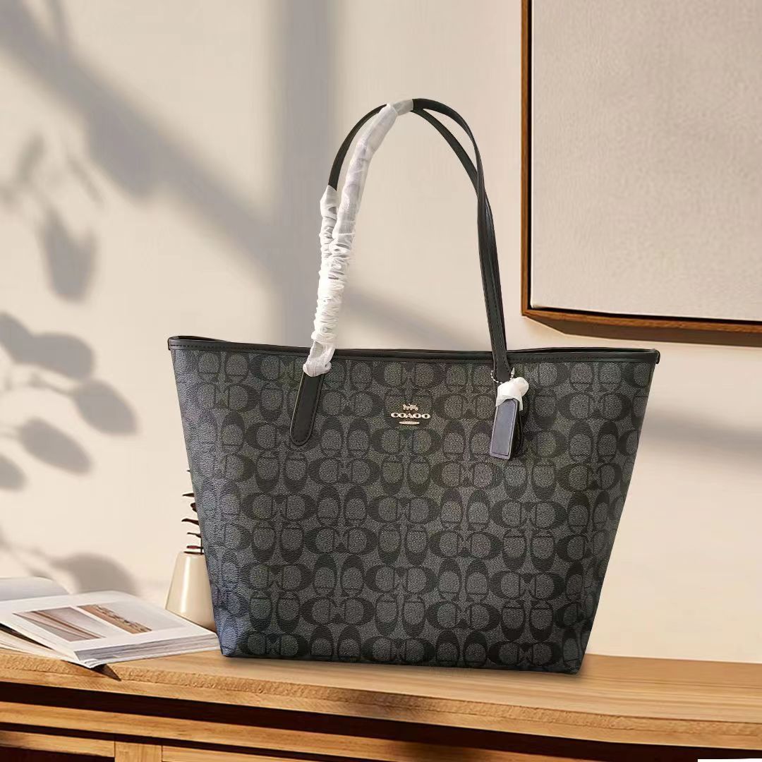 Classic Presbyopic Shopping Bag with Label City30/33 Tote Bag Women's Large Capacity Shoulder Bag Handbag Commuter Bag