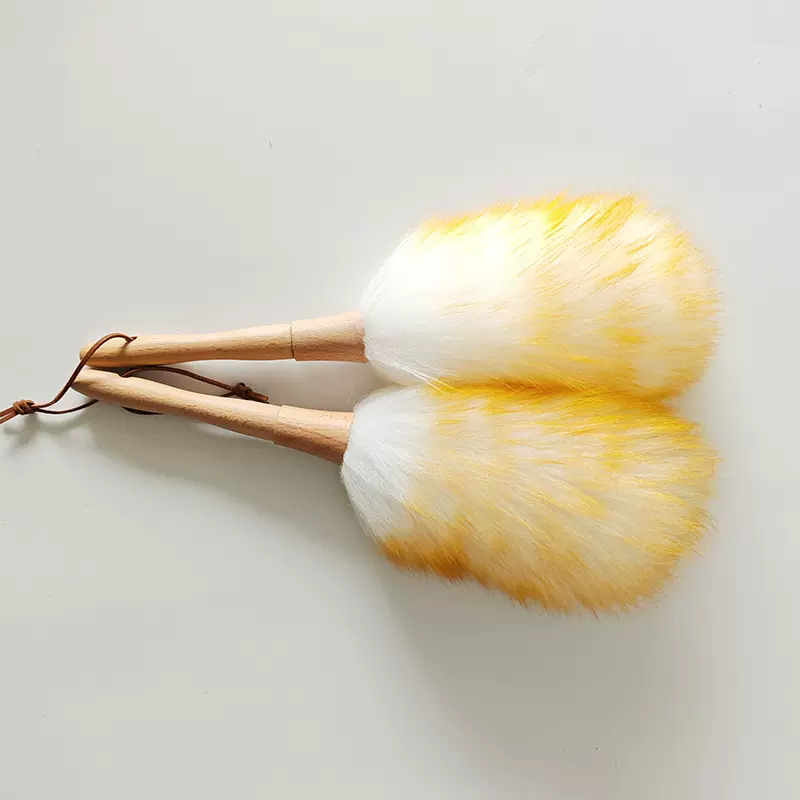 家用羊毛除尘掸客厅无静电灰尘掸子 竹手柄除尘掸 汽车羊毛掸子