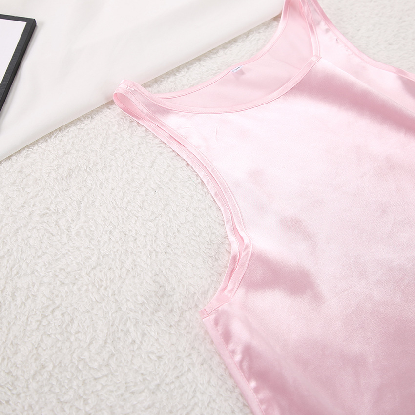 Title 7, Ice Silk Two-Piece Vest Pajamas with Shorts. Ex...