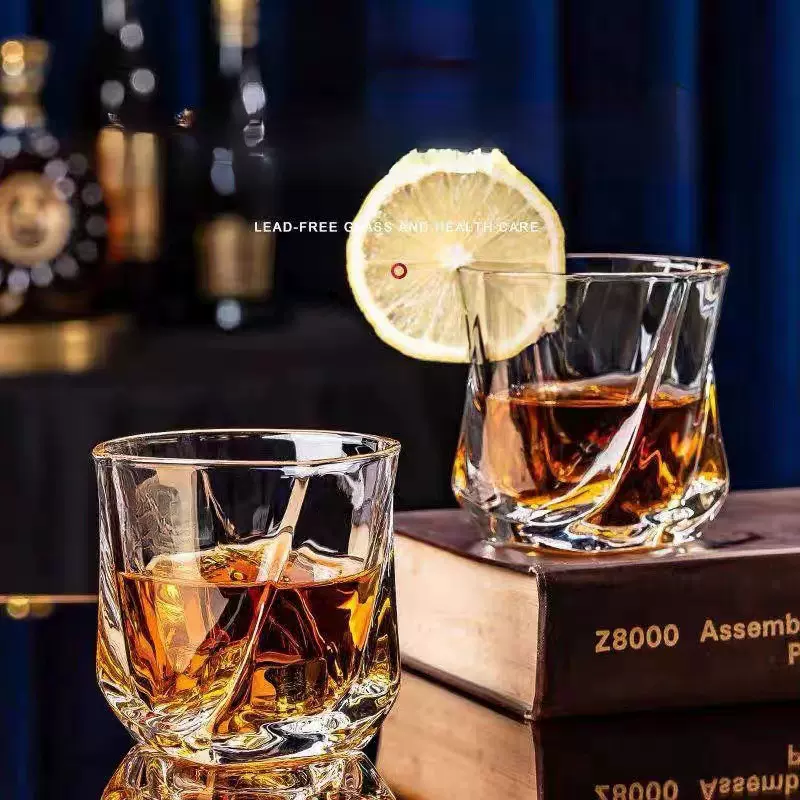水晶玻璃酒杯加厚洋酒杯威士忌杯子家用水杯果汁杯啤酒杯红酒杯