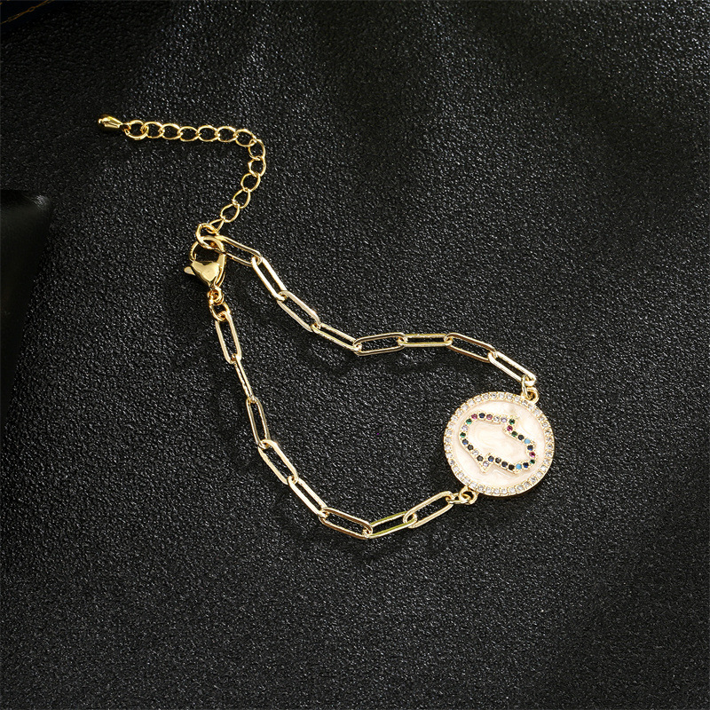 Fashion Palm Copper Bracelets Plating Zircon Copper Bracelets