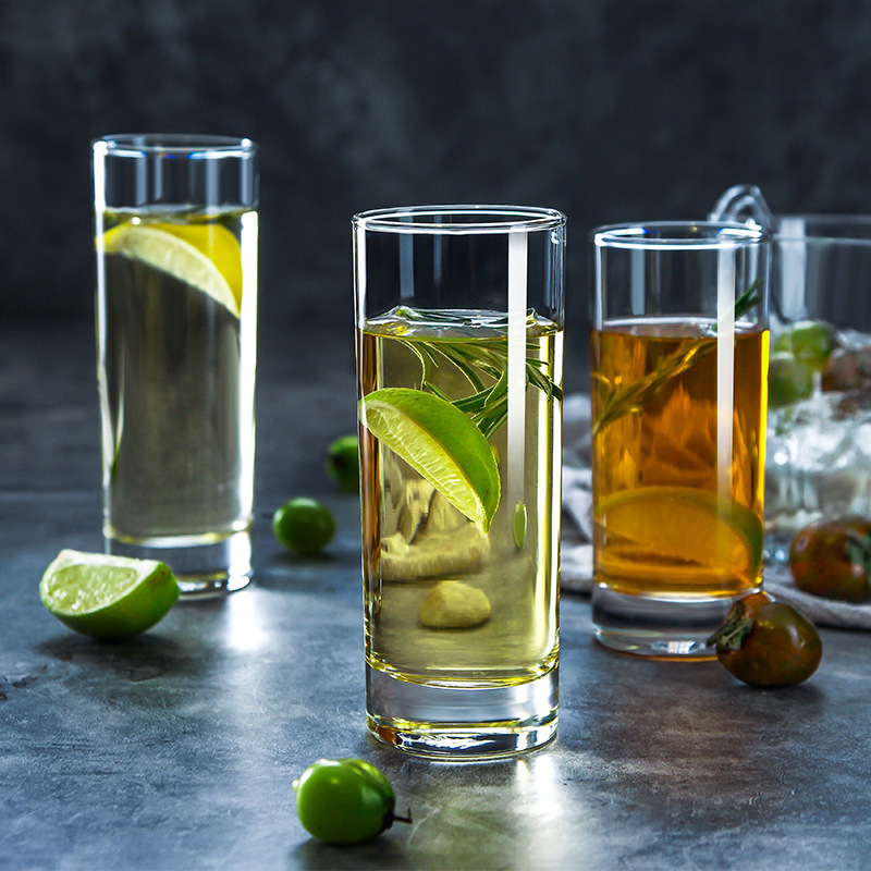 Tailandia importación de tazas de cerveza de cristal Oxin Ocean, tazas de jugo transparentes, tazas de bebida, tazas de cuerno, tazas de menú