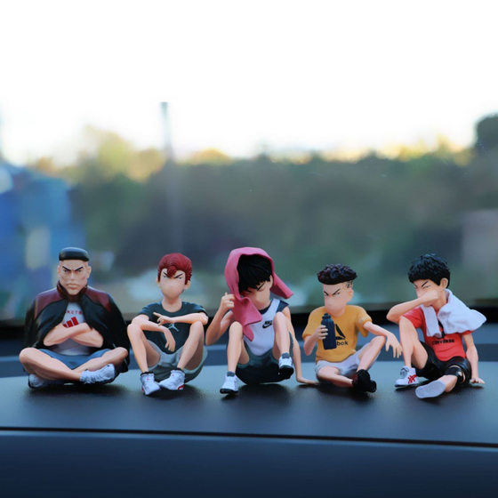 Slam Dunk Figure Sakuragi Hanamichi Rukawa Kaede Mitsui Hisashi Complete Set Model Trendy Toy Doll Car Ornament Gift