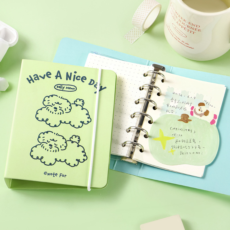 NOTE FOR A7 Libro de manos de hojas sueltas Libro de bolsillo portátil lindo Libro de bolsillo portátil Libro de notas para estudiantes