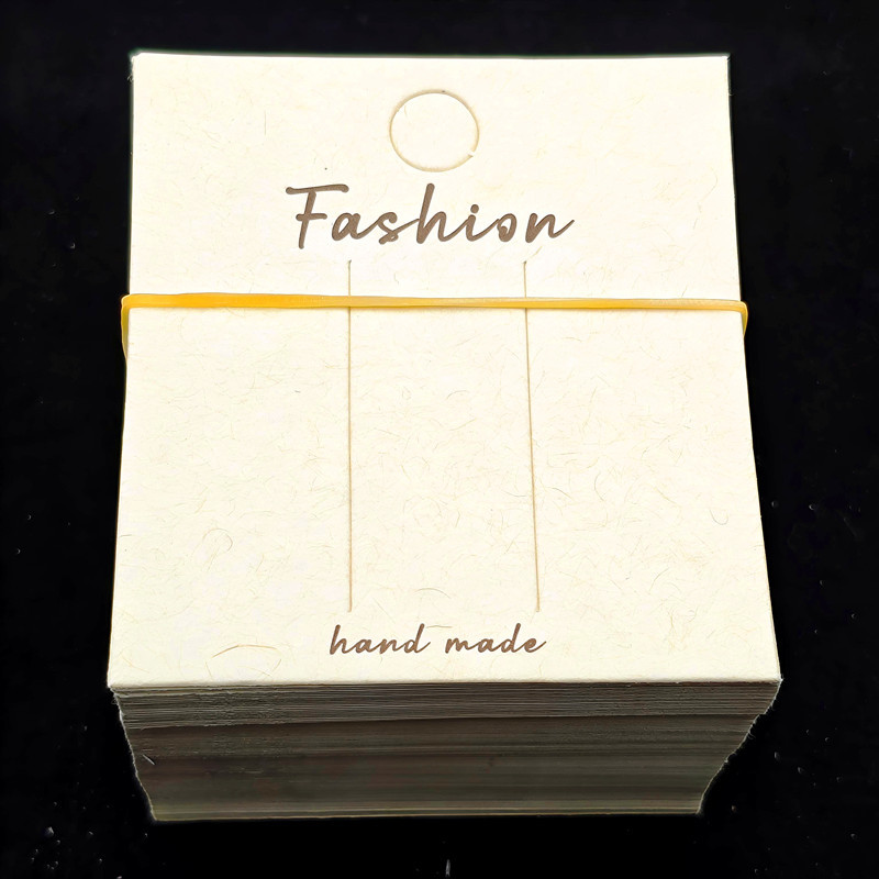 100 hojas de un paquete de tarjetas de horquilla, tarjetas de clip largas y cortas de estilo coreano, tarjetas de papel de cartón con clip para puestos callejeros