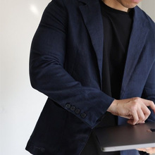 轻奢时尚潮流修身西服外套2025秋季新款商务长袖百搭纽扣开衫上衣