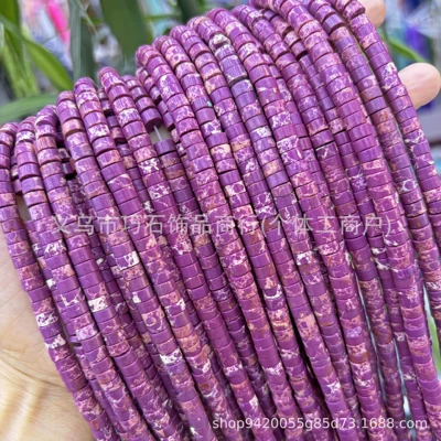 3*6mm Natural Agate Red Pattern – Zərgərlik ara hissələri - synthetic-purple-emperor-stone-36mm