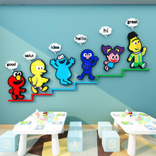 英语角教室环创布置幼儿园走廊楼梯墙面装饰培训机构班级文化贴纸