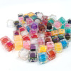 12mm acrylic transparent square half -hole blind hole single -hole single -hole bead DIY hair ornament accessories material